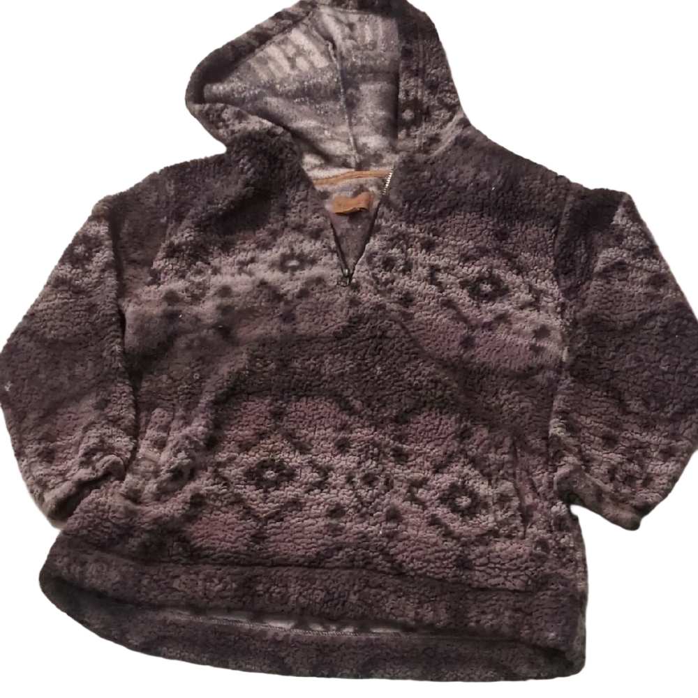 Koolaburra By Ugg Hooded 1/4 Zip Fleece Pullover Size Large